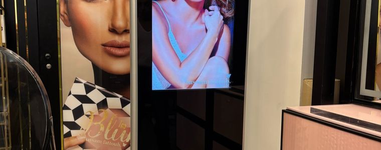 Indoor LED digital displays in a retail setting